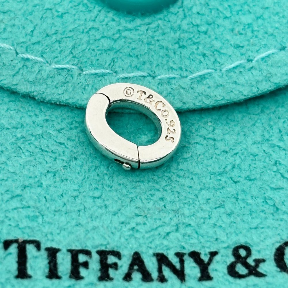 SMALL Tiffany & Co Sterling Silver Pendant Jump Ring Clasp Attachment Holder